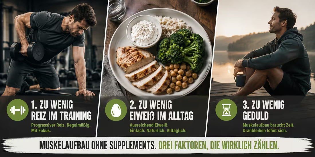 Muskelaufbau ohne Fitness-Supplemente