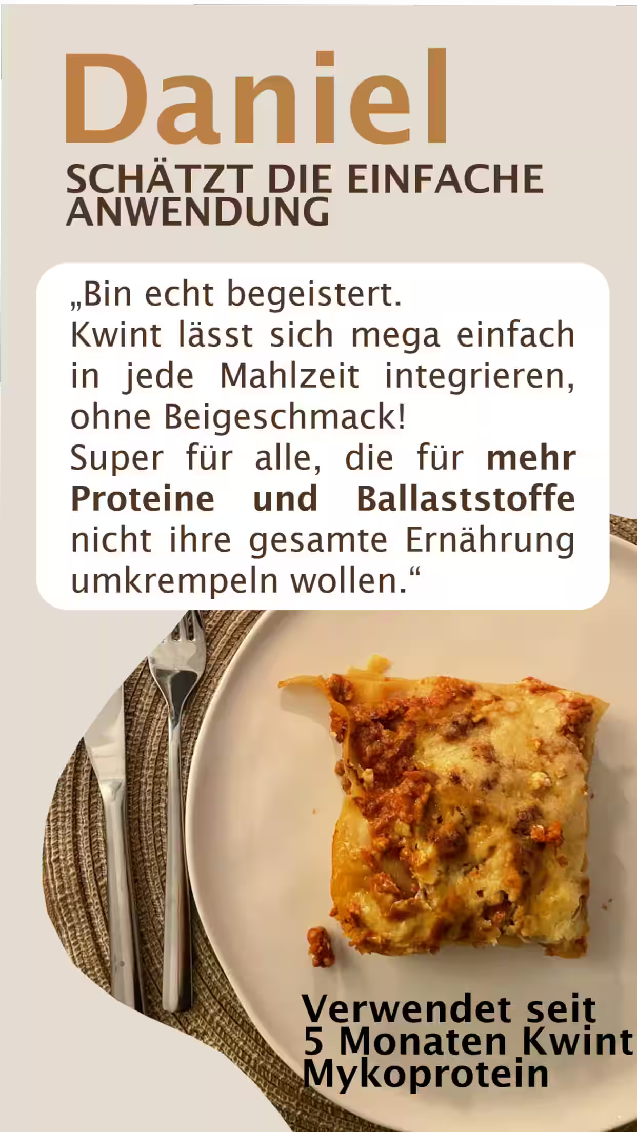 Ein Kunde erklärt wie er Kwint findet und wie gut er es in seinen Alltag einbauen kann. 