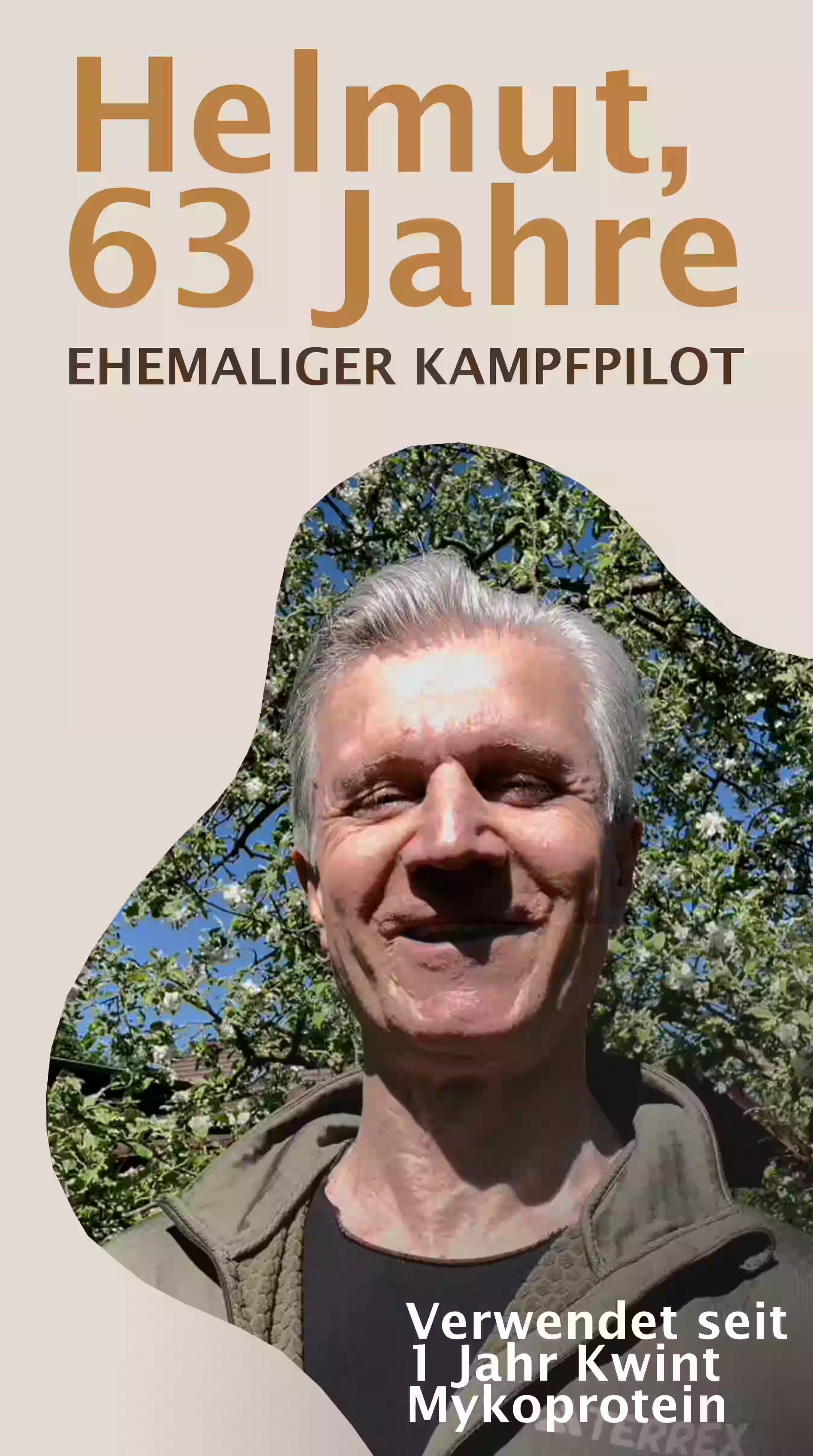 Ein Kunde beschreibt seine Geschichte, was er früher gemacht und wie er zu Mykoprotein gekommen ist. Außerdem erklärt er, was er daran so gut findet und wie es bei ihm wirkt. 